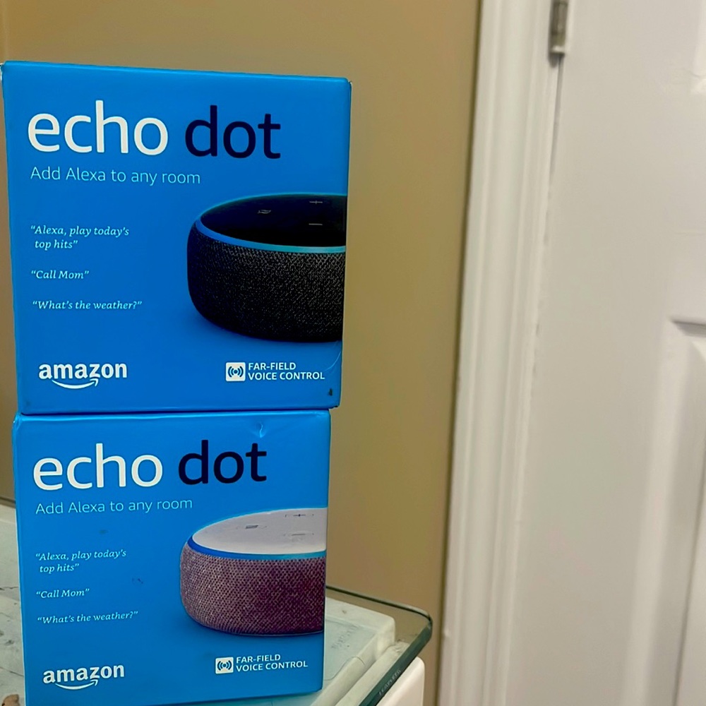 TWO Echo dot. 3rd generation